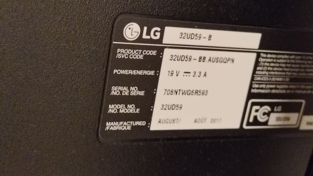 Монітор LG 32UD59-B 32" 4K UHD 60Гц VA - дешево, є нюанс з підсвіткою