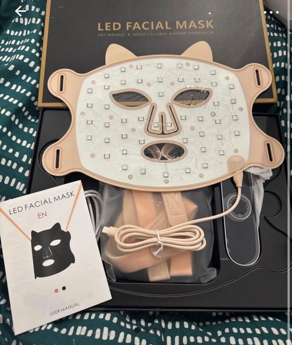 Máscara facial led com infravermelhos- nova selada