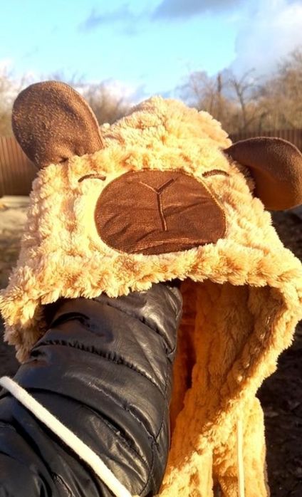 Халат капібара, довгий і теплий