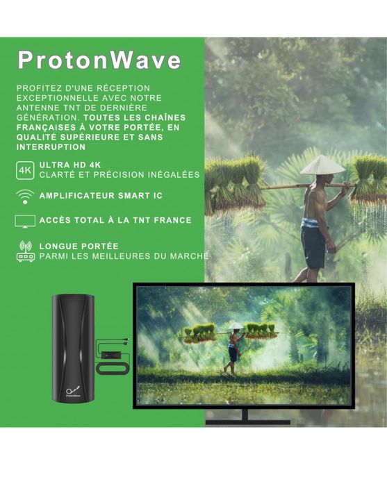 ProtonWave antena TV wewnątrz/zewnętrzna