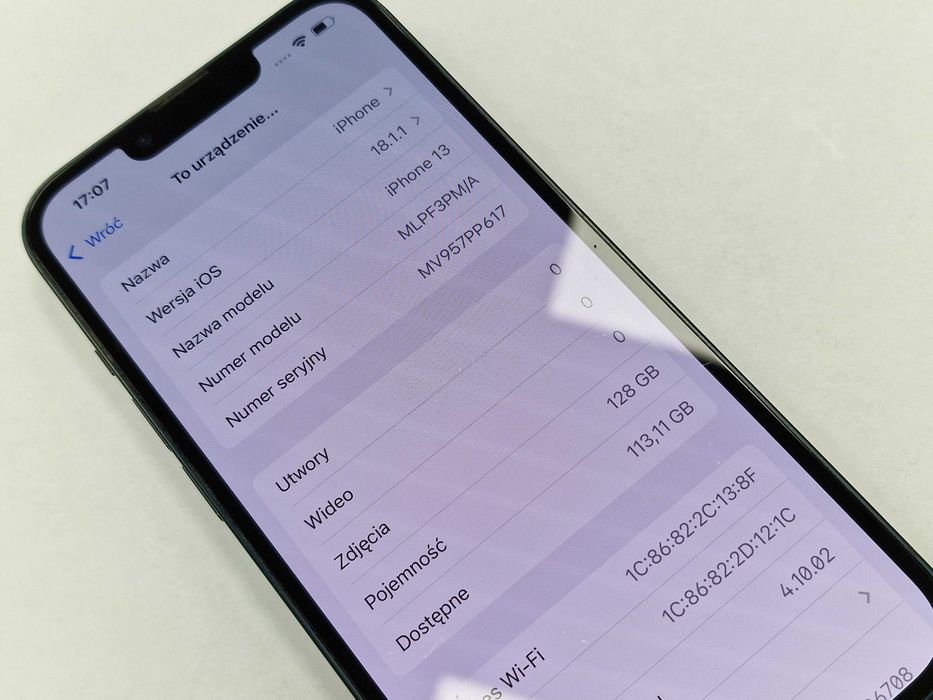 Iphone 13 128GB/ Midnight/ 85%/ Grade C/ Gwarancja + ładowarka
