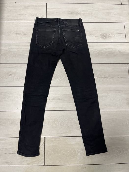 Джинсы мужские G-Star 3301 slim (W31/L34) черные, эластичные