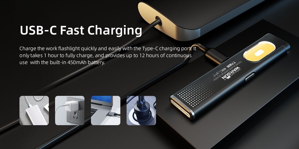 Якісний кишеньковий ліхтарик Warsun T7 pro usb led качественный легкий карманный фонарик