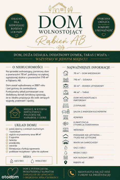 Dom wolnostojący z garażem i klimatyzacją