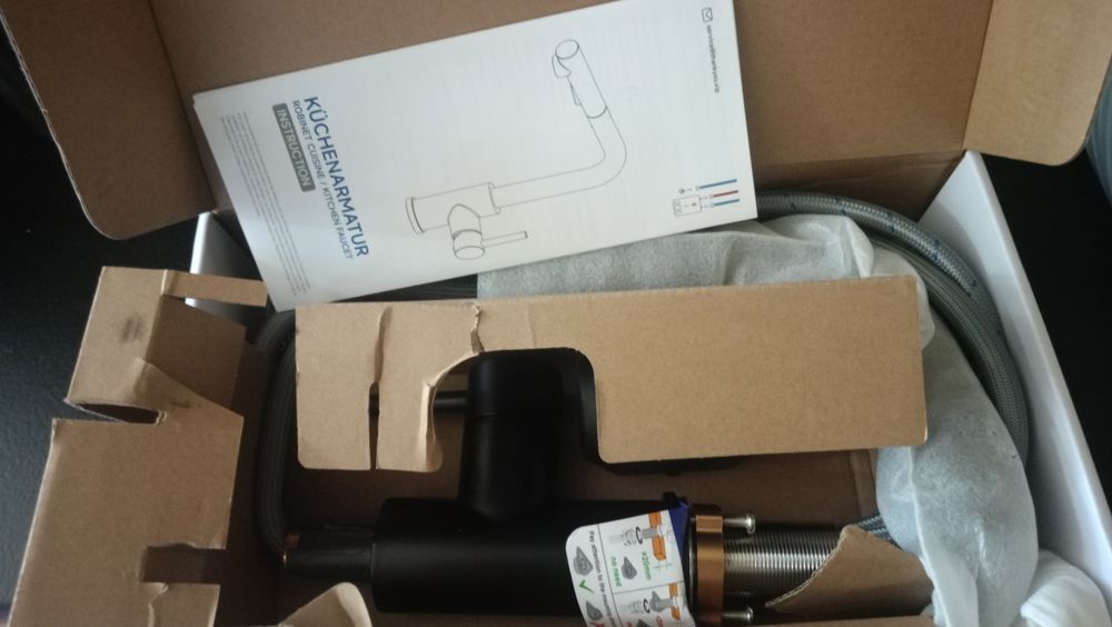 Bateria Kuchenna Stojąca Lonheo Kitchen Faucet Czarna
