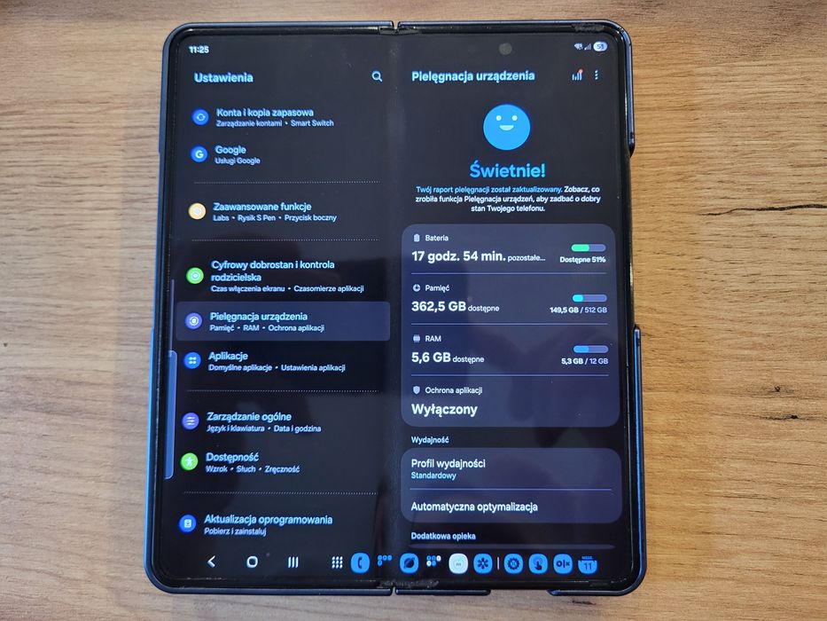 Samsung Fold 5 512/12 pudełko dowód zakupu rysik S Pen etui