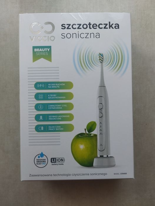 NOWA! Szczoteczka Soniczna VICCIO STR400 40000obr/min biała akumulatorowa