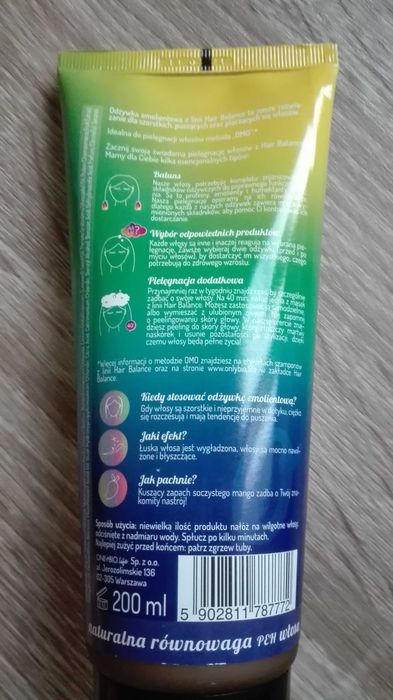 Odżywka emolientowa do włosów wysokoporowatych Only Bio