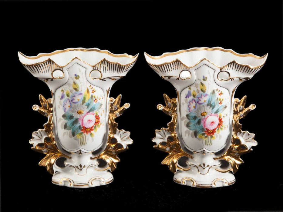 Coleção de seis potes em porcelana da Vista Alegre