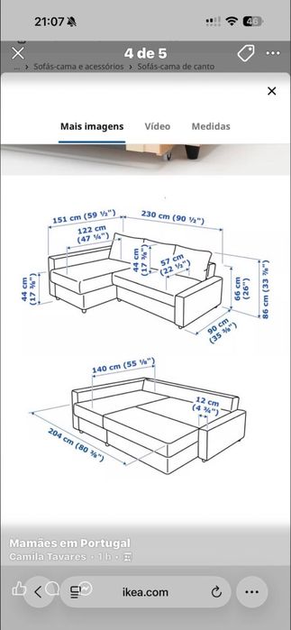 Sofá cama com baú.