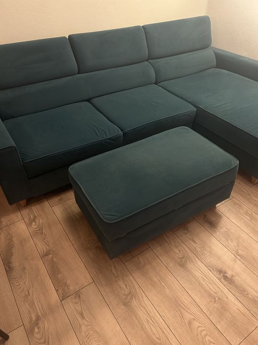 Naroznik regulowane zaglowki welur nozki pufa