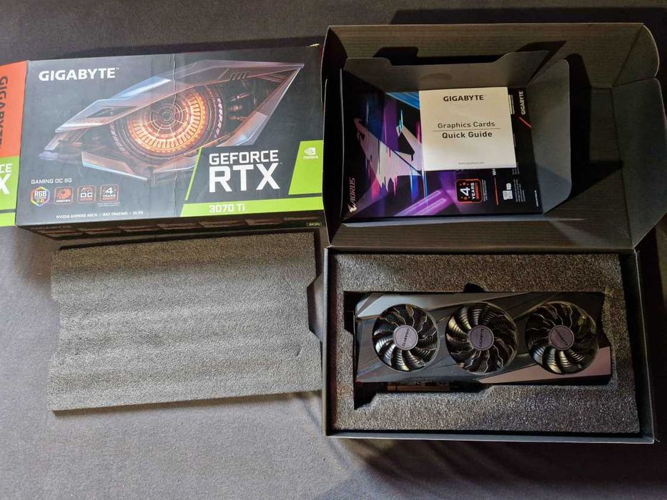 Gigabyte RTX 3070ti OC 8GB bez gwarancji