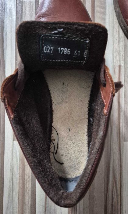 Męskie brązowe trzewiki skórzane roz 41