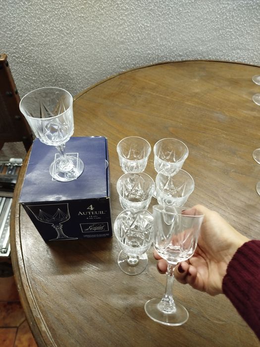 11 copos Cristal D'Arques de vinho do Porto