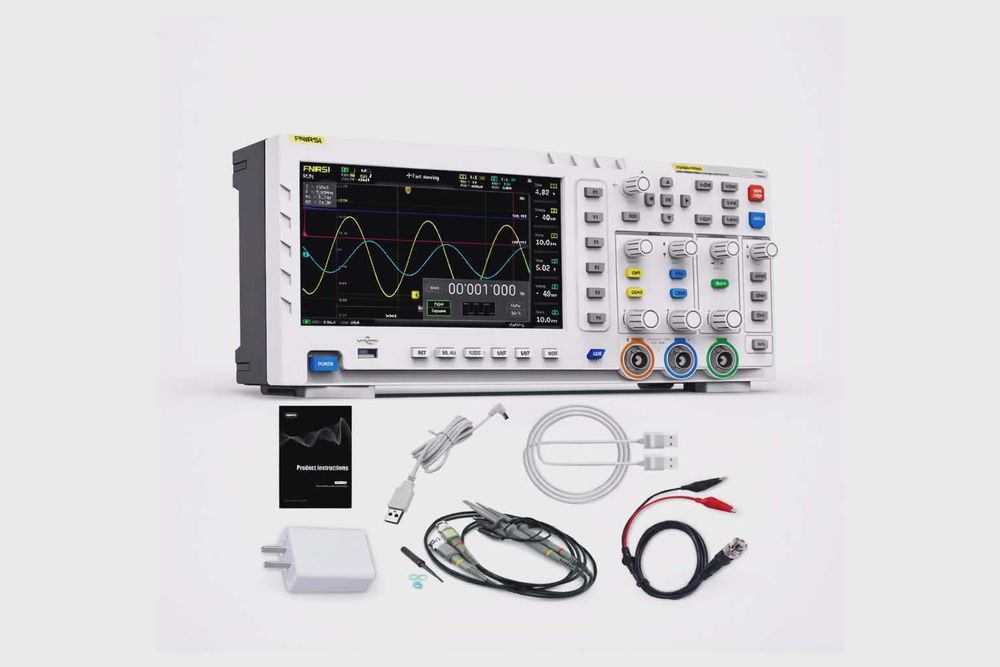 Oscyloskop Fnirsi 1014D z generatorem. 2 kanaly