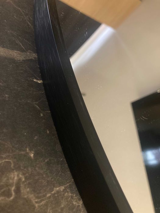 Lustro okrągłe z czarną ramą fi 80