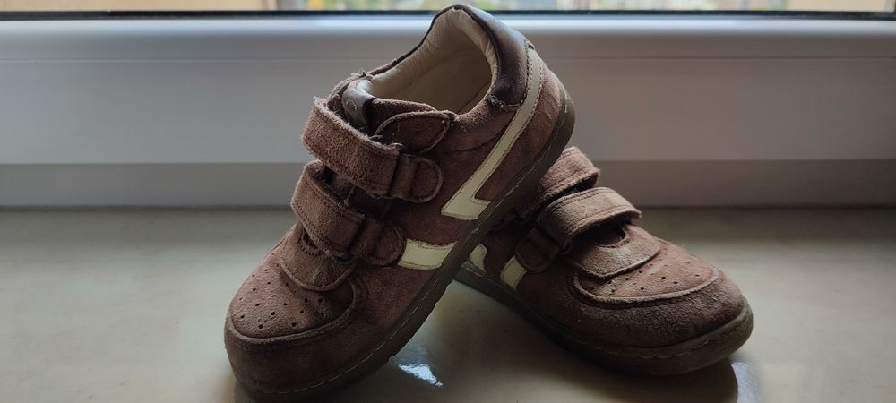 Buty sneakersy chłopięce Lasocki brązowe, r. 25 zamszowe
