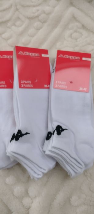 Skarpetki męskie Kappa 3pak x 3 komplety biale 43-46