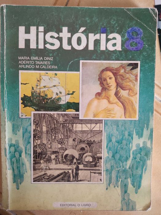 Livros escolares de diferentes anos de ensino e disciplinas