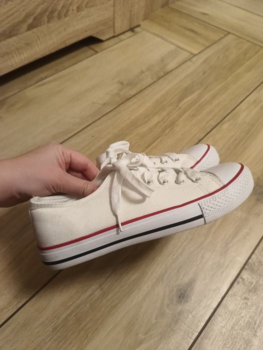 Nowe damskie białe buty tenisówki trampki wiązane buty 39