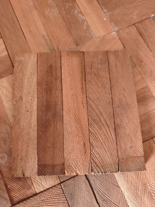 Pavimento de Jatobá, parquet tacos (Brazilian Cherry) — 35 m² — 9 embalagens novas