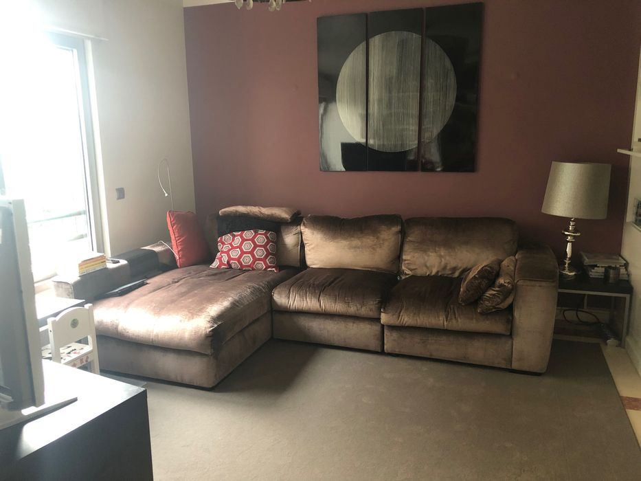 Tríptico de madeira pintada, preto e cinzento 120x121