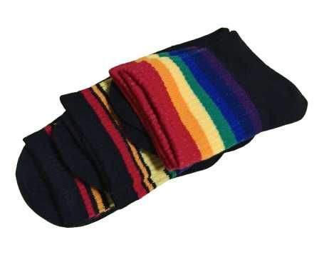 3-pack Tęczowe skarpetki długie 38-42