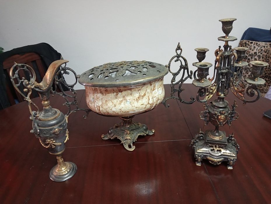 Centro de mesa , jarra e castiçal