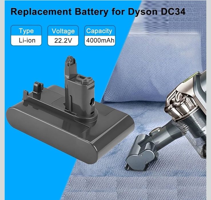 Bateria do Dyson DC35 DC31 DC34 DC44 22,2V 4000mAh