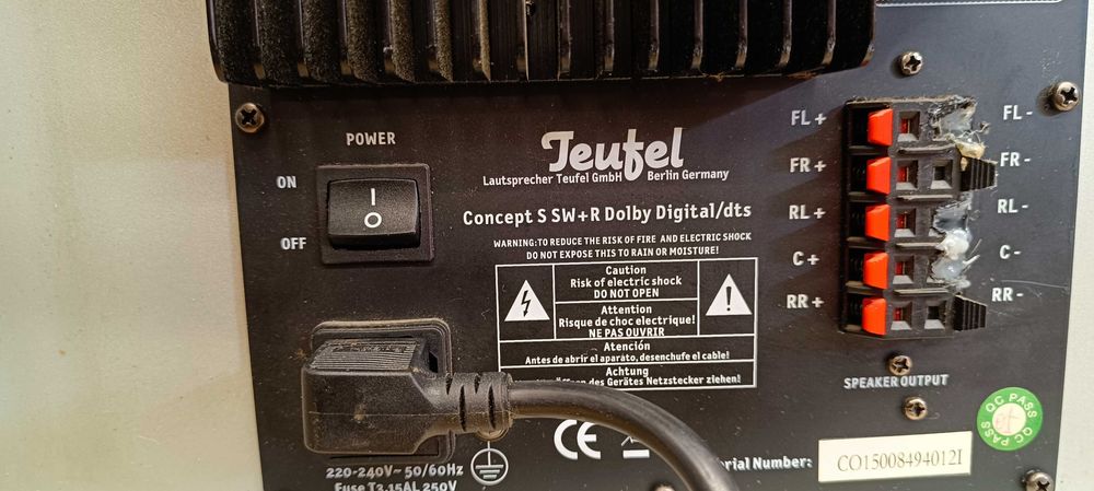 Сабвуфер Teufel Concept S SW R Dolby Digital/dts (відео роботи ! )