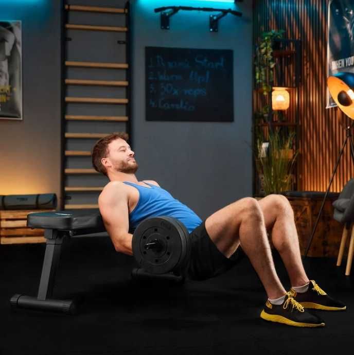 Gryf prosty pełny stalowy sztanga 120 cm 25 mm zaciski Trex Sport
