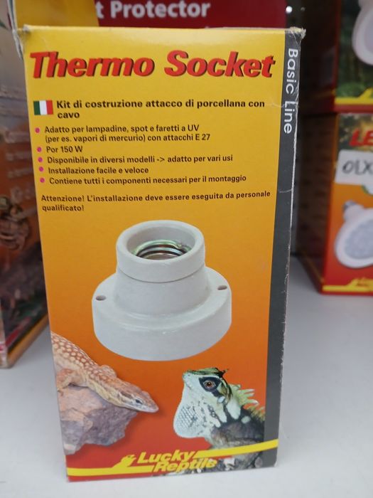 Zestaw gniazd porcelanowych z kablem zasilającym