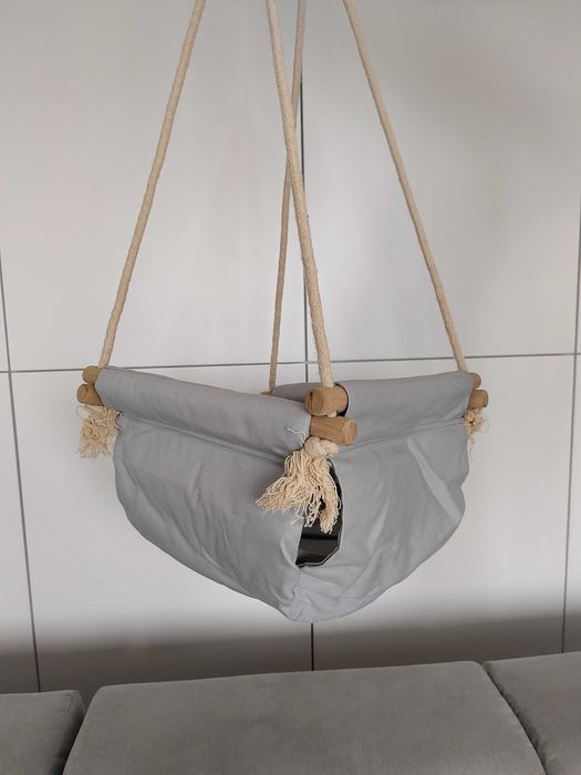 Hustawka szara dla dzieci drewniana boho