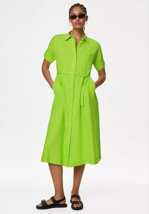 Лляне плаття Mark & Spencer ,розмір М,В ідеалі!