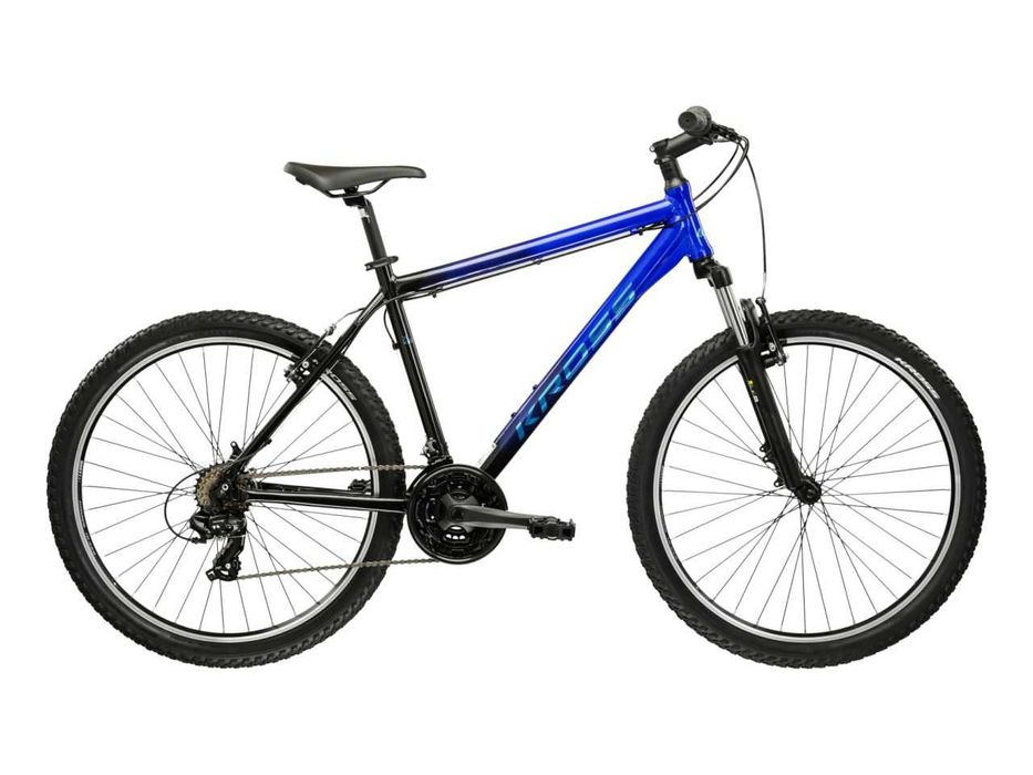 Rower MTB Kross Hexagon x100, rama 14 cali, koło 26" (niebiesko-grafitowy)