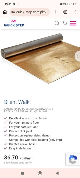 Podkład pod panele laminowane quickstep silentwalk