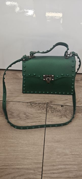 Jesienna zielona torebka napy