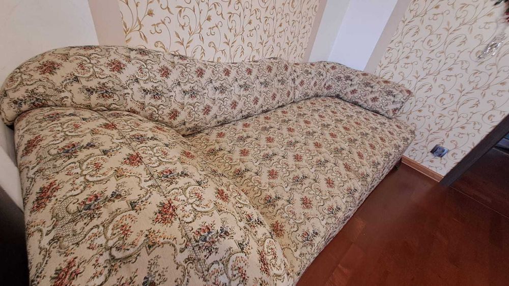 Unikat: Szezlong Art Deco po Renowacji |Trawa Morska| Żakard| Perełka