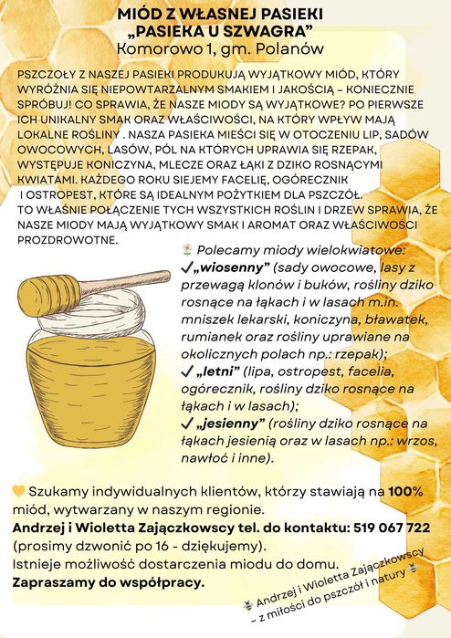 Naturalny miód 0,9l