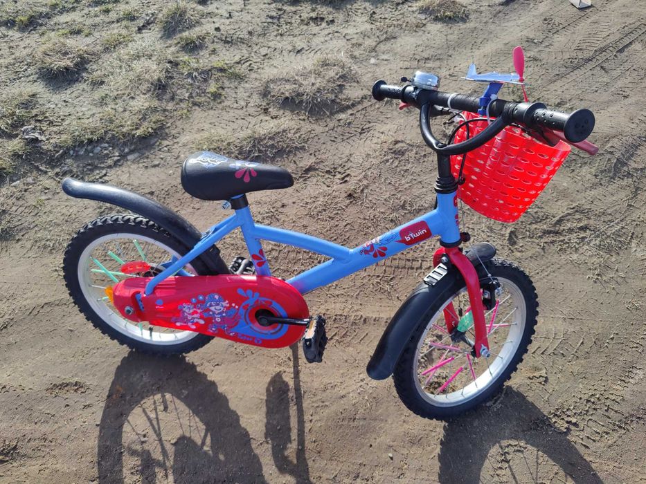 Rower dziecięcy 16 cali.Decathlon Btwin. Made in France (boczne kółka)