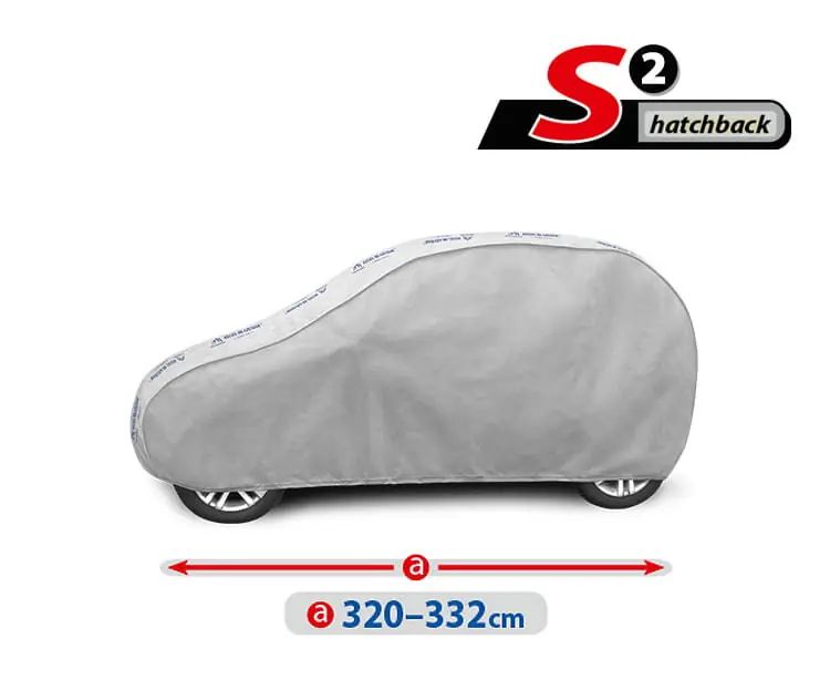 Plandeka Na Auto | Pokrowiec Całoroczny | S2 Hatchback | 320-332cm