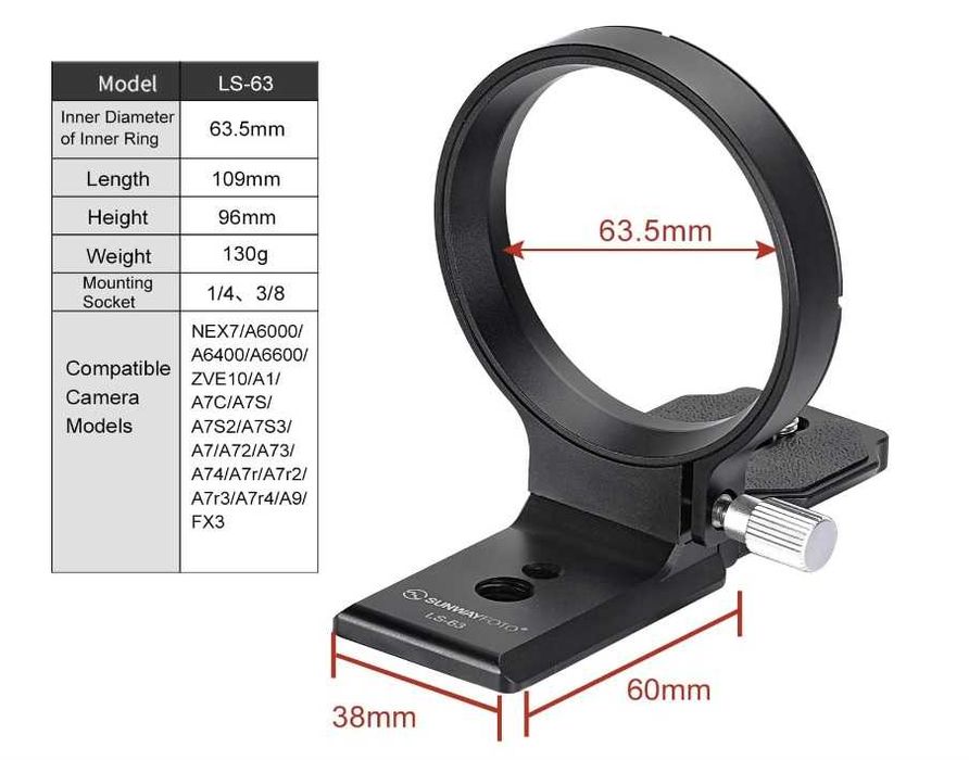 SunWayFoto LS-63 Suporte rotativo para camaras Mirrorless Sony