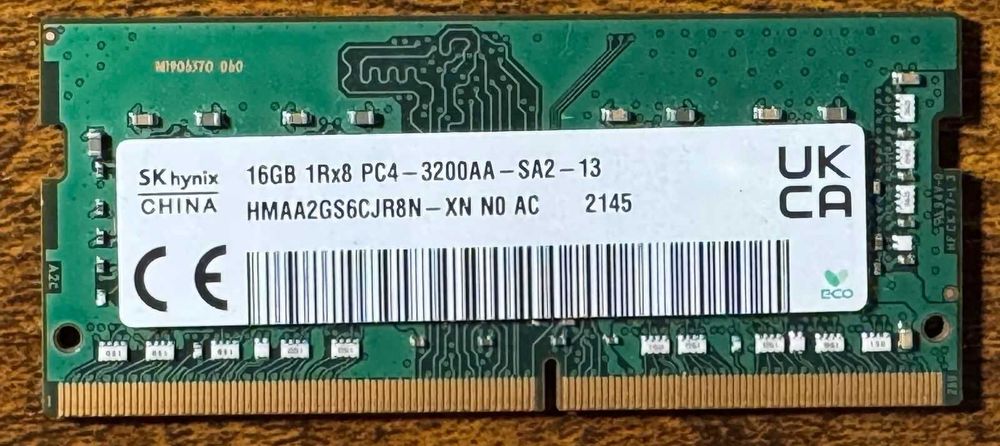 RAM: SK HYNIX 16gb 1rx8 pc4 3200aa sa2 13