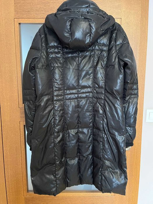 PŁASZCZ DAMSKI PIKOWANY z kapuzą wiosenno, jesienno zimowy