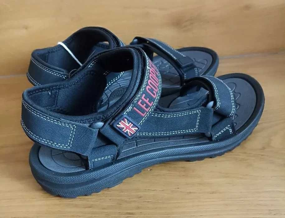 Sandały męskie sportowe Lee Cooper czarne na rzepy 45