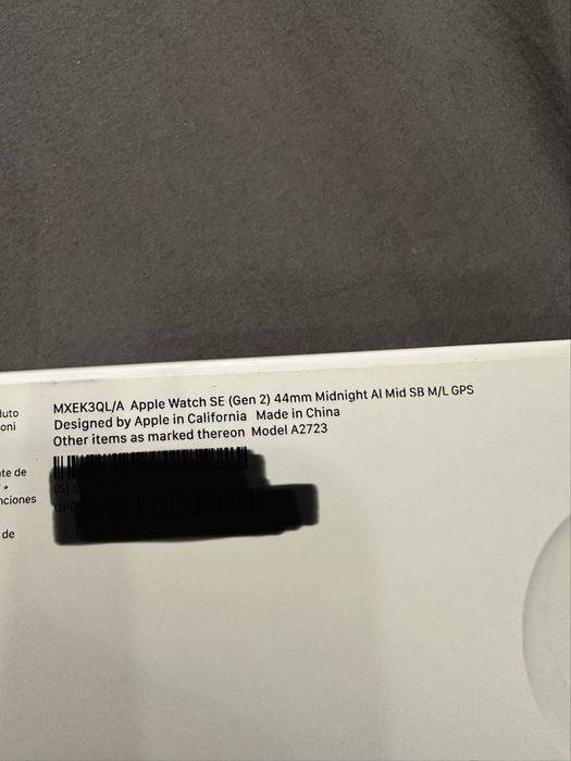 Apple Watch SE (Gen 2) 44mm Midnight nunca usado