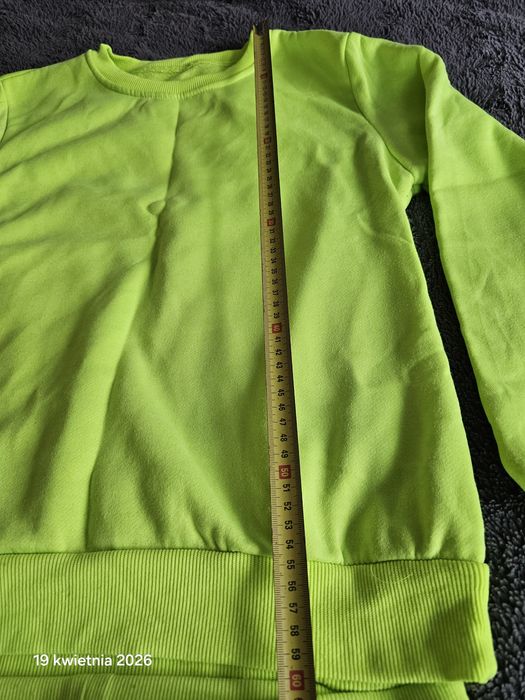 Dres komplet zestaw limonowy neonowy S