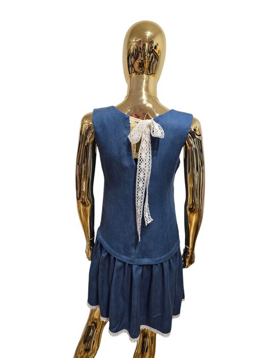 Sukienka a'la jeans z koronką Trendy by Sobiertex rozmiar M