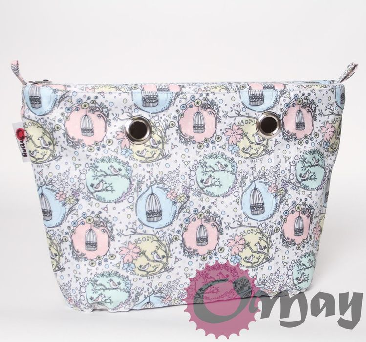 organizer do OBAG URBAN pastelowe ptaszki 2 kieszenie wkład VIP OMAY