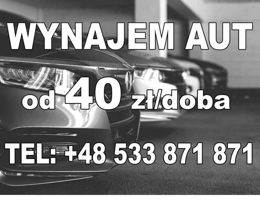 Wypożyczalnia samochodów | wynajem aut | od 40 zł/doba